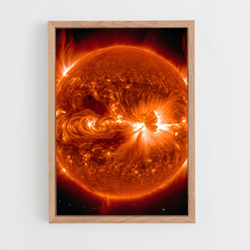 Poster Éblouissante Éruption Solaire – affiche Système solaire (vue 4)